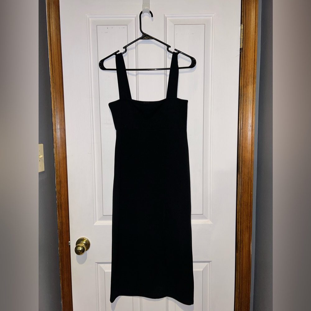 Black midi dress